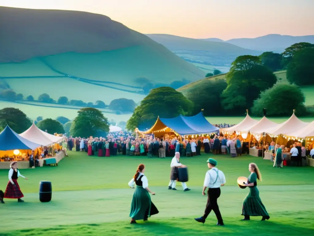 Vibrante festival celta en Irlanda, con música, bailes, artesanías y delicias locales