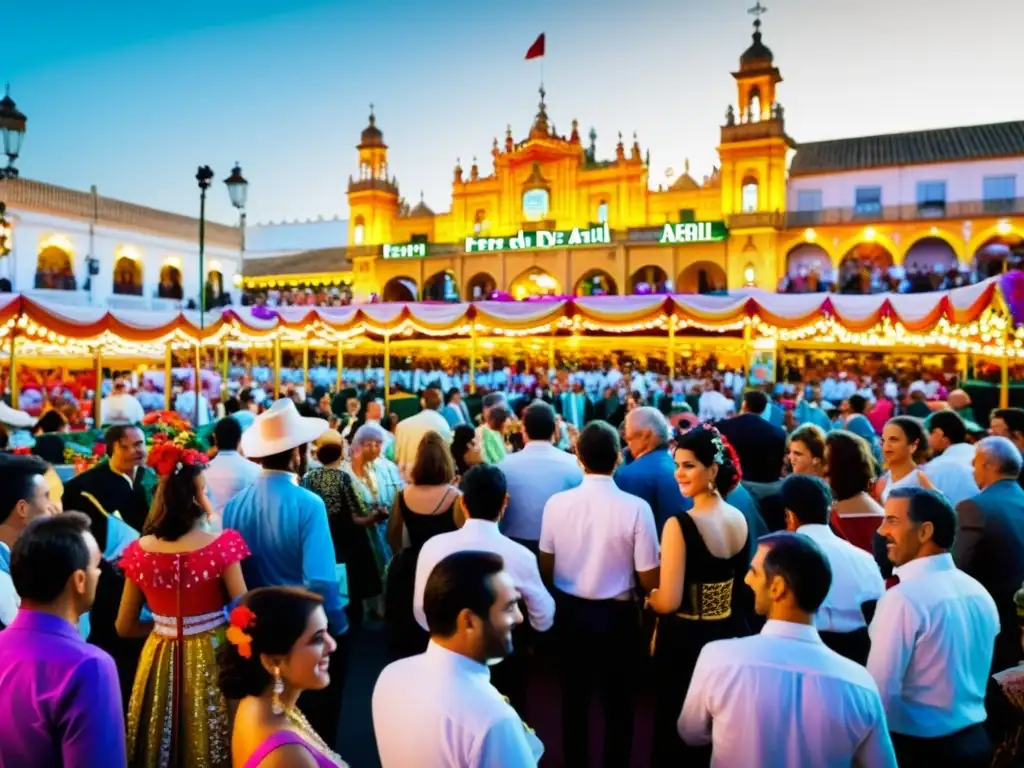 Vibrante imagen de la Feria de Abril en Sevilla, llena de tradición y cultura