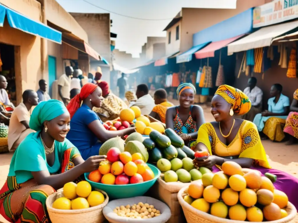 Un vibrante mercado en Dakar, Senegal