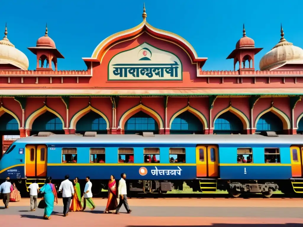 Vibrante estación de tren en India, con historia ferroviaria, tradiciones culturales y modernidad en un solo cuadro