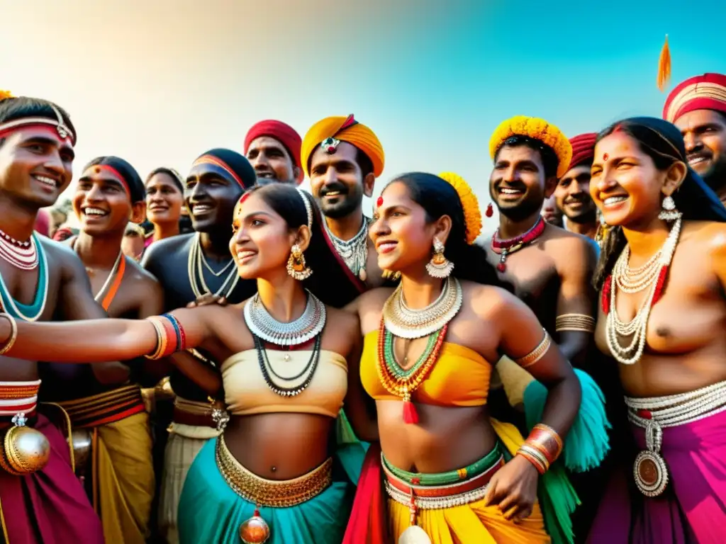 Una vibrante celebración tribal en India con danza, música y vestimenta tradicional