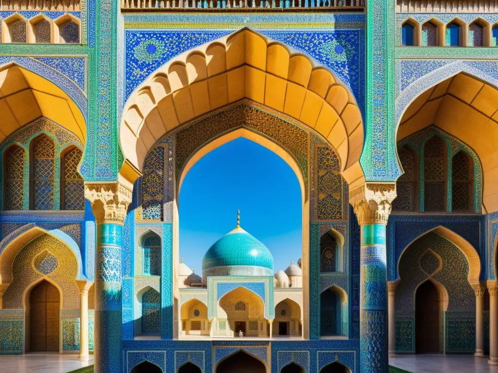 Vibrantes azulejos con patrones geométricos en la Mezquita Nasir alMulk en Shiraz, Irán, reflejan las diferencias regionales en diseño de mezquitas islámicas