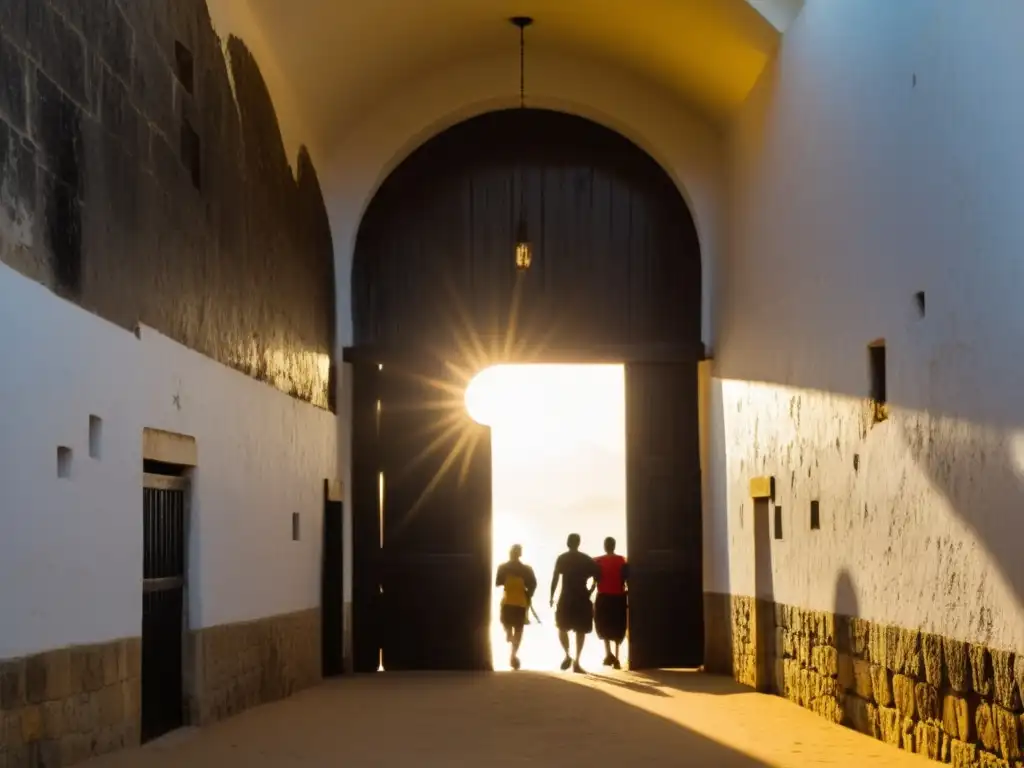 Visitantes exploran el Castillo de Cape Coast en Ghana, testigos de la Ruta del Esclavo en África Occidental